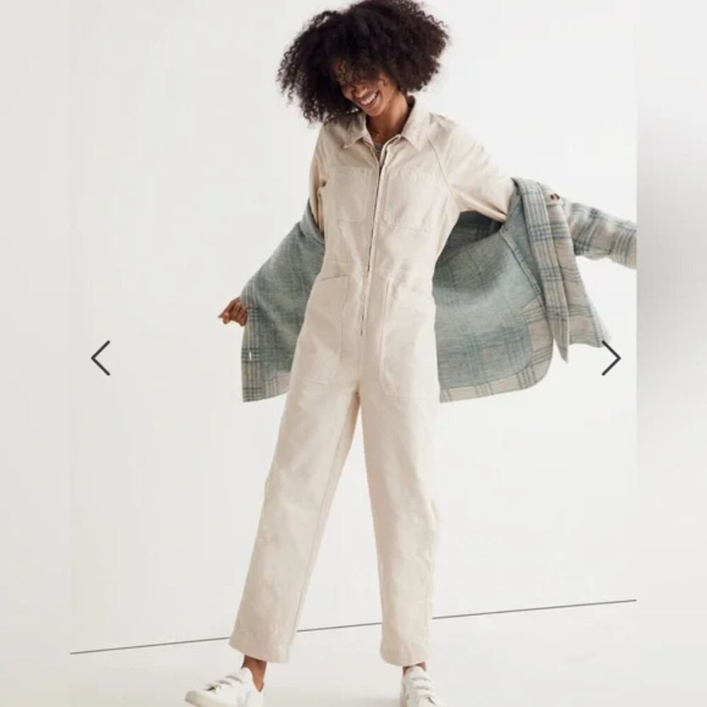 Madewell Zip-Front Cropped Coverall Jumpsuit